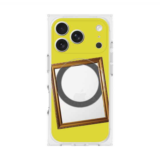 プレミアムスクエアケース with MagSafe［ Photo Frame - Yellow ］