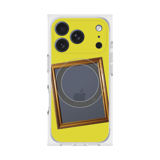 プレミアムスクエアケース with MagSafe［ Photo Frame - Yellow ］