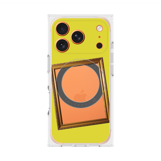 プレミアムスクエアケース with MagSafe［ Photo Frame - Yellow ］