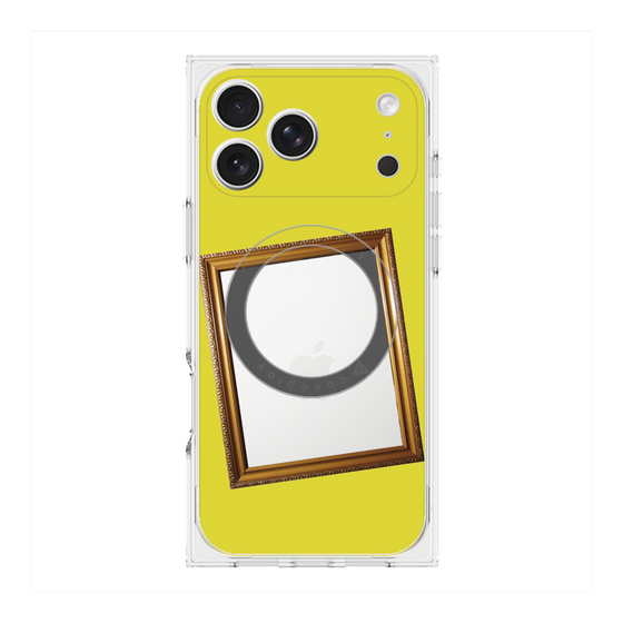 プレミアムスクエアケース with MagSafe［ Photo Frame - Yellow ］