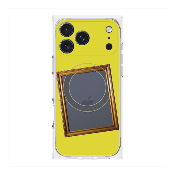 プレミアムスクエアケース with MagSafe［ Photo Frame - Yellow ］