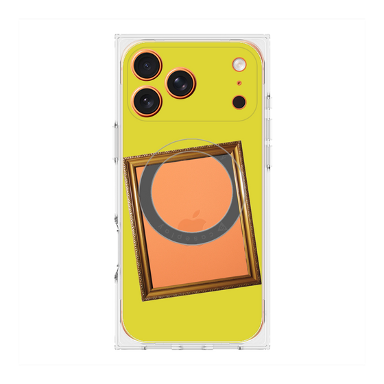 プレミアムスクエアケース with MagSafe［ Photo Frame - Yellow ］