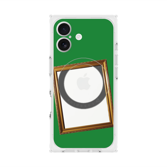 プレミアムスクエアケース with MagSafe［ Photo Frame - Green ］