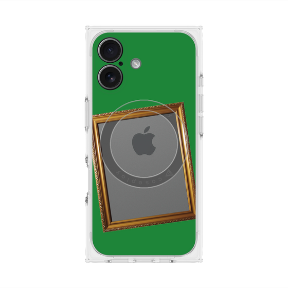 プレミアムスクエアケース with MagSafe［ Photo Frame - Green ］