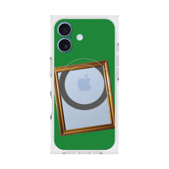 プレミアムスクエアケース with MagSafe［ Photo Frame - Green ］