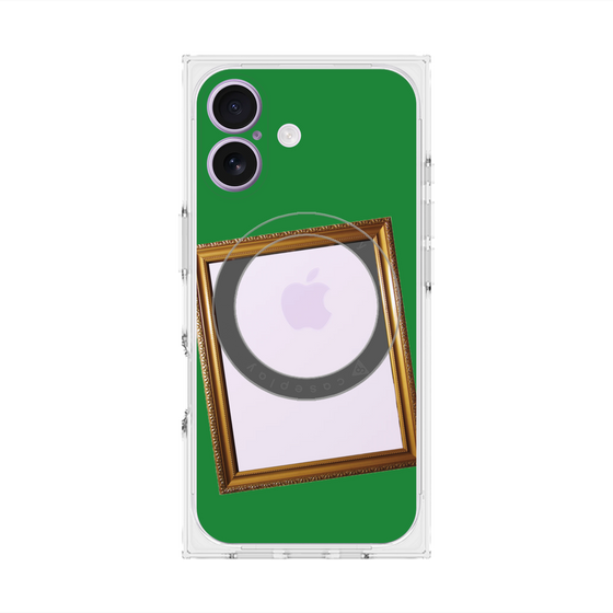プレミアムスクエアケース with MagSafe［ Photo Frame - Green ］