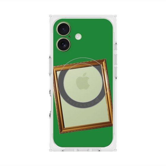 プレミアムスクエアケース with MagSafe［ Photo Frame - Green ］