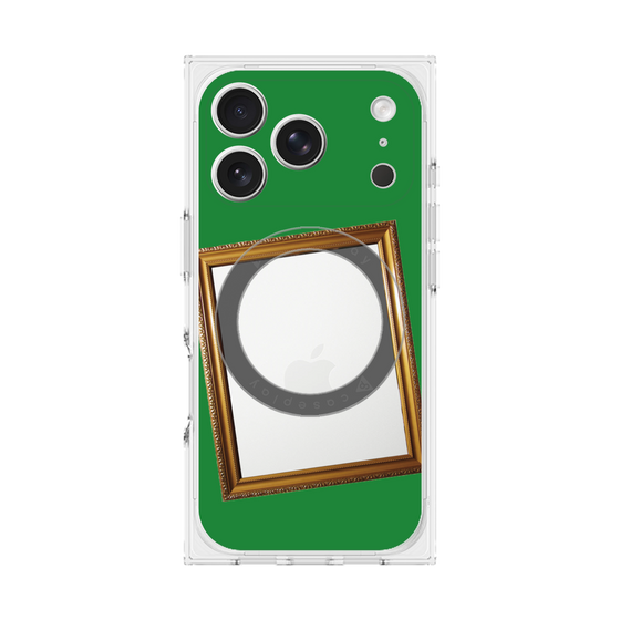 プレミアムスクエアケース with MagSafe［ Photo Frame - Green ］