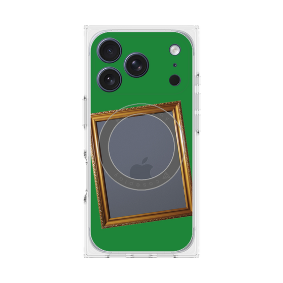 プレミアムスクエアケース with MagSafe［ Photo Frame - Green ］