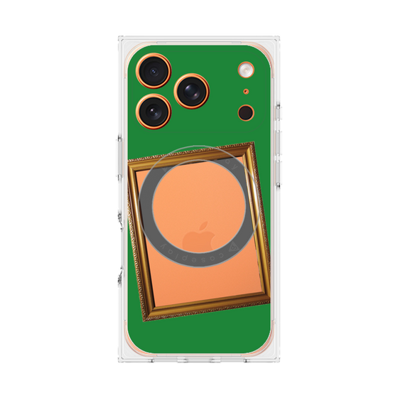 プレミアムスクエアケース with MagSafe［ Photo Frame - Green ］