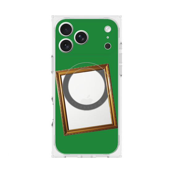 プレミアムスクエアケース with MagSafe［ Photo Frame - Green ］