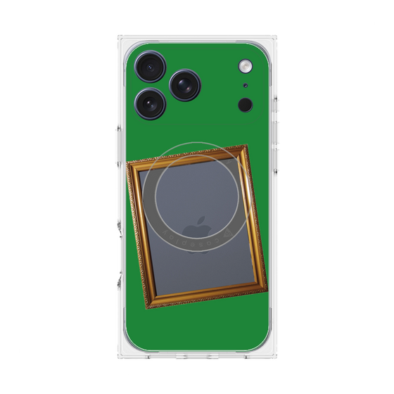プレミアムスクエアケース with MagSafe［ Photo Frame - Green ］
