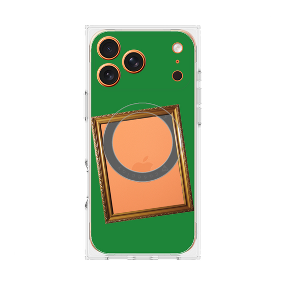 プレミアムスクエアケース with MagSafe［ Photo Frame - Green ］
