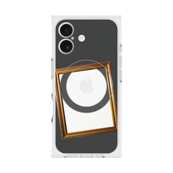 プレミアムスクエアケース with MagSafe［ Photo Frame - Gray ］