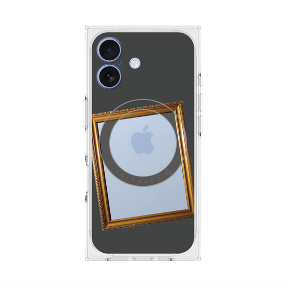 プレミアムスクエアケース with MagSafe［ Photo Frame - Gray ］