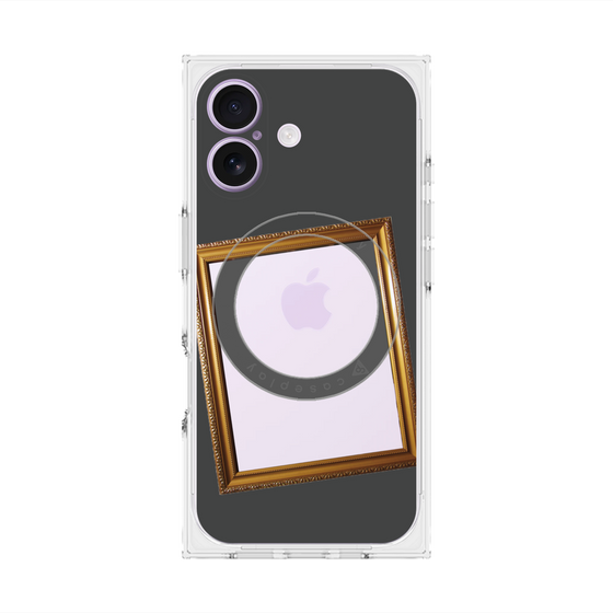 プレミアムスクエアケース with MagSafe［ Photo Frame - Gray ］