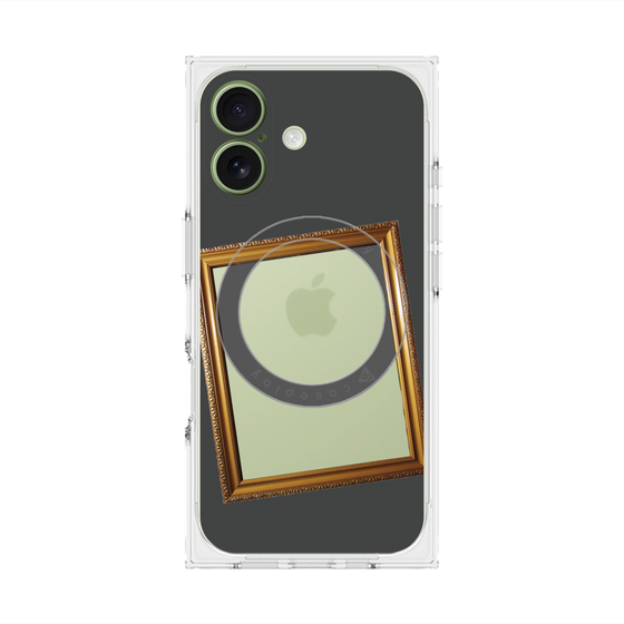 プレミアムスクエアケース with MagSafe［ Photo Frame - Gray ］