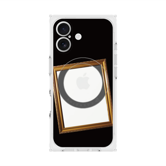 プレミアムスクエアケース with MagSafe［ Photo Frame - Black ］