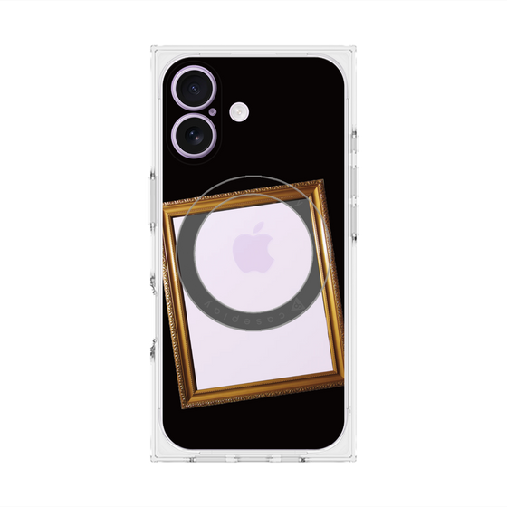 プレミアムスクエアケース with MagSafe［ Photo Frame - Black ］