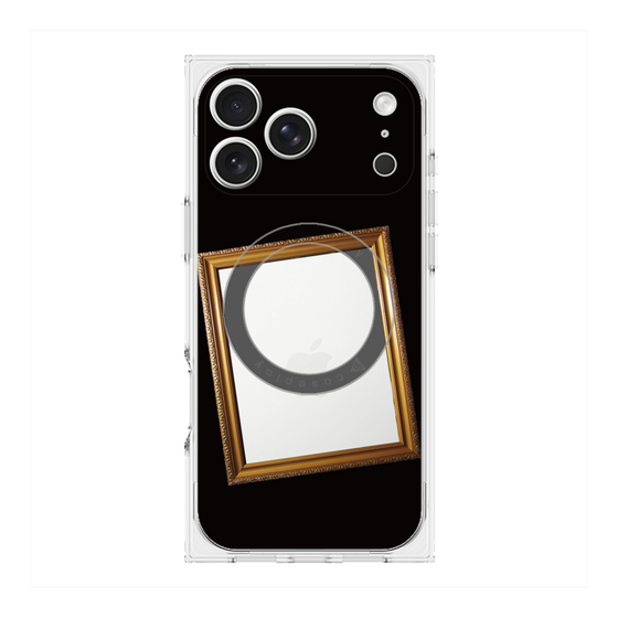プレミアムスクエアケース with MagSafe［ Photo Frame - Black ］
