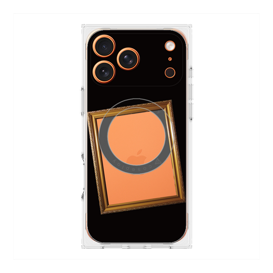 プレミアムスクエアケース with MagSafe［ Photo Frame - Black ］