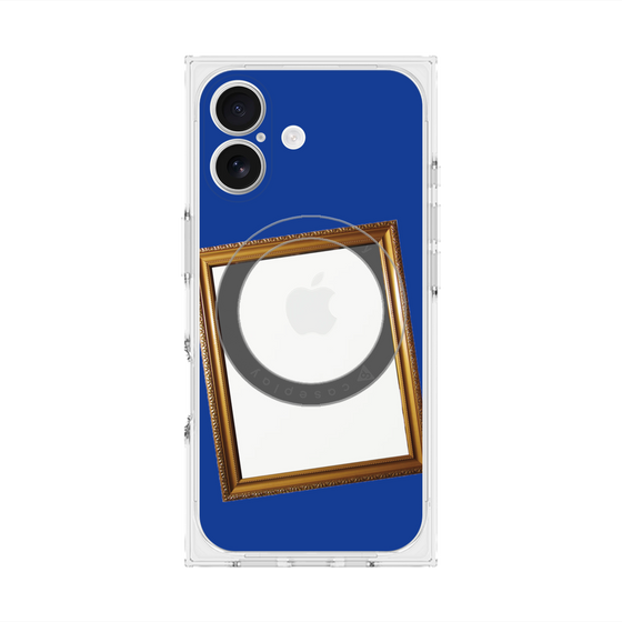 プレミアムスクエアケース with MagSafe［ Photo Frame - Blue ］