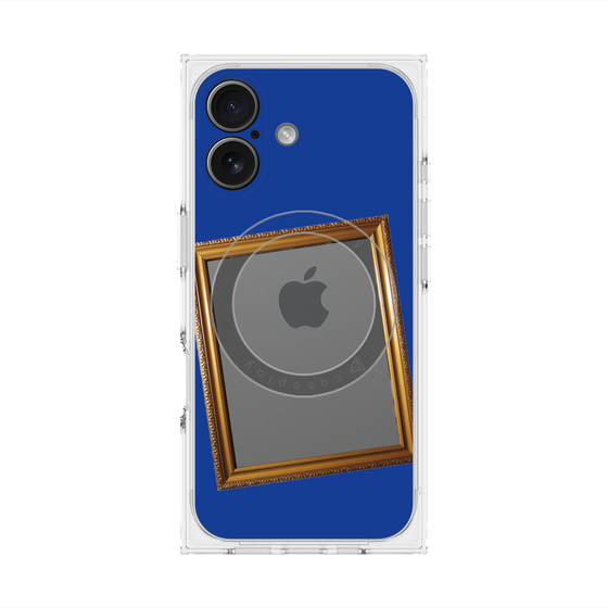 プレミアムスクエアケース with MagSafe［ Photo Frame - Blue ］