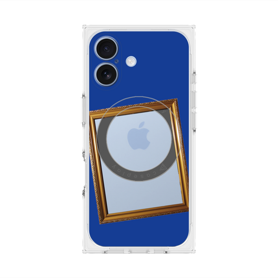プレミアムスクエアケース with MagSafe［ Photo Frame - Blue ］