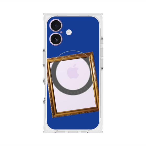 プレミアムスクエアケース with MagSafe［ Photo Frame - Blue ］