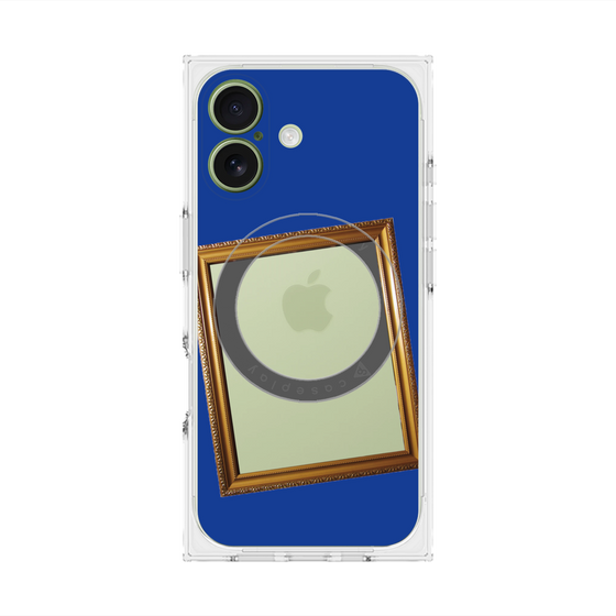 プレミアムスクエアケース with MagSafe［ Photo Frame - Blue ］
