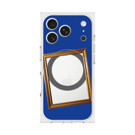 プレミアムスクエアケース with MagSafe［ Photo Frame - Blue ］