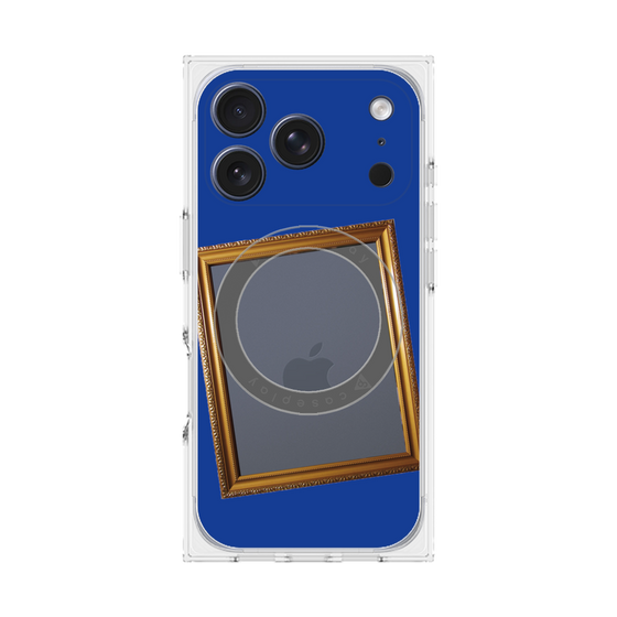 プレミアムスクエアケース with MagSafe［ Photo Frame - Blue ］
