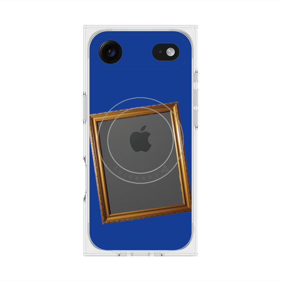 プレミアムスクエアケース with MagSafe［ Photo Frame - Blue ］