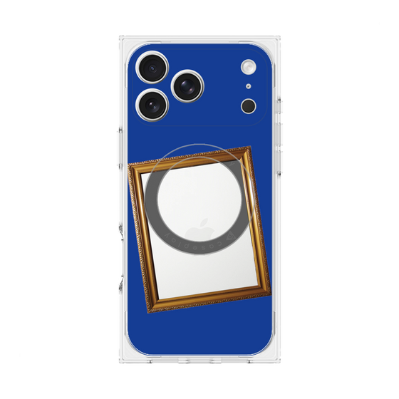 プレミアムスクエアケース with MagSafe［ Photo Frame - Blue ］