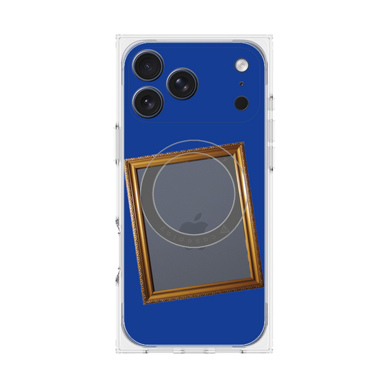 プレミアムスクエアケース with MagSafe［ Photo Frame - Blue ］