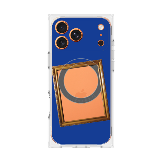 プレミアムスクエアケース with MagSafe［ Photo Frame - Blue ］