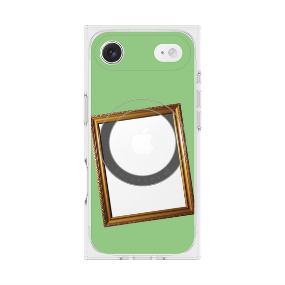 プレミアムスクエアケース with MagSafe［ Photo Frame - Light Green ］