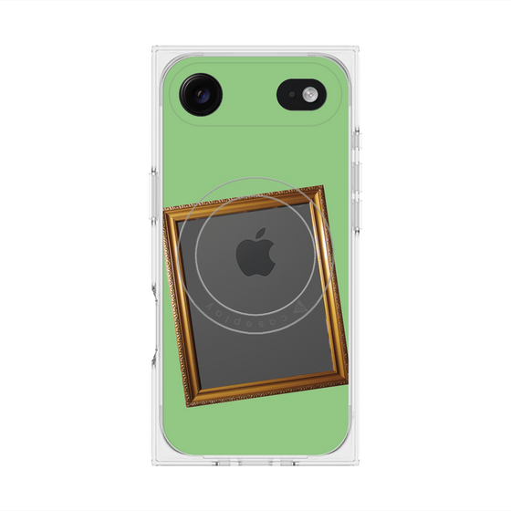 プレミアムスクエアケース with MagSafe［ Photo Frame - Light Green ］