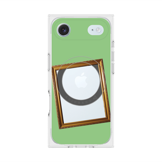 プレミアムスクエアケース with MagSafe［ Photo Frame - Light Green ］