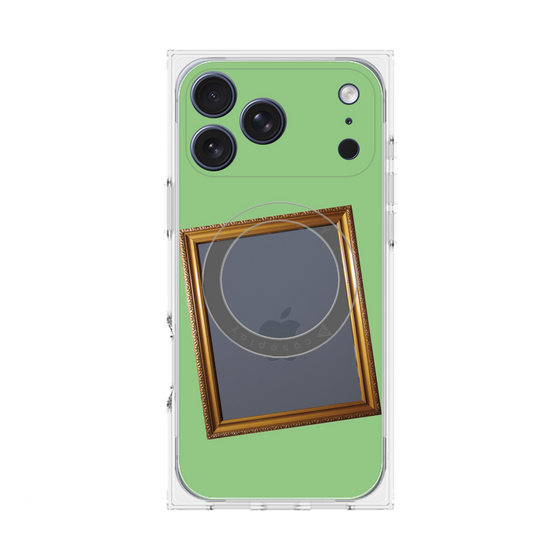 プレミアムスクエアケース with MagSafe［ Photo Frame - Light Green ］