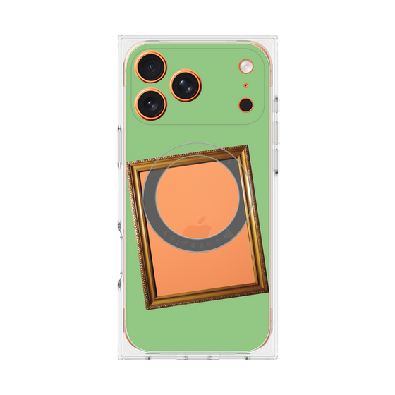 プレミアムスクエアケース with MagSafe［ Photo Frame - Light Green ］