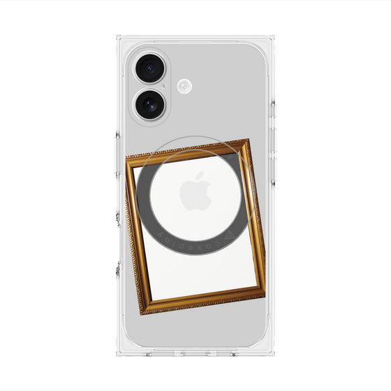 プレミアムスクエアケース with MagSafe［ Photo Frame - Light Gray ］
