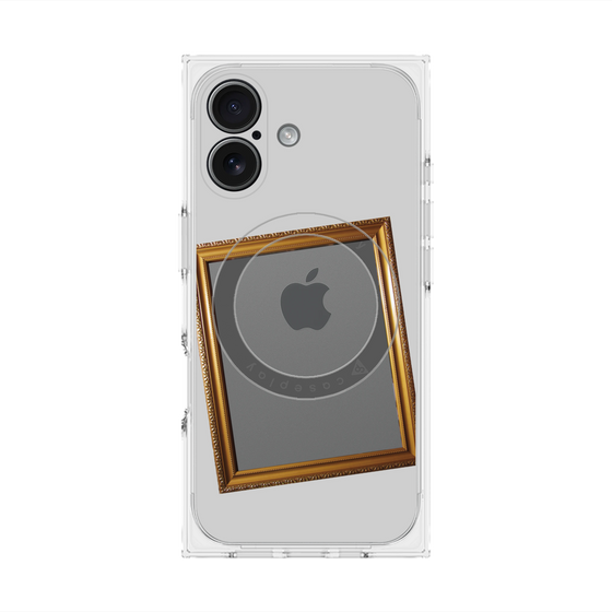 プレミアムスクエアケース with MagSafe［ Photo Frame - Light Gray ］