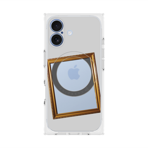 プレミアムスクエアケース with MagSafe［ Photo Frame - Light Gray ］