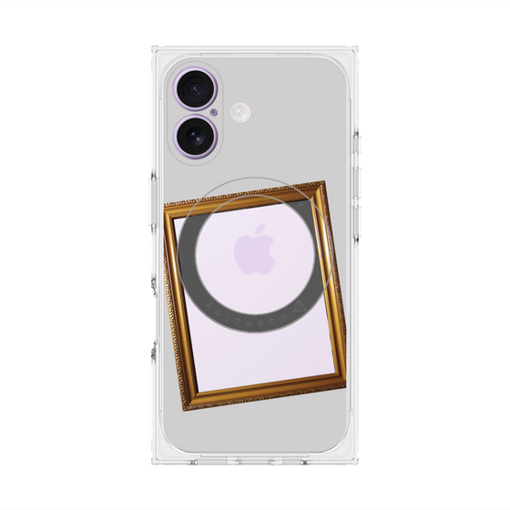 プレミアムスクエアケース with MagSafe［ Photo Frame - Light Gray ］