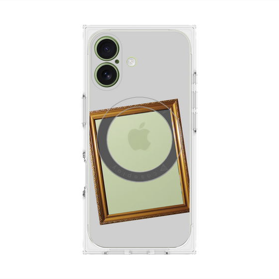 プレミアムスクエアケース with MagSafe［ Photo Frame - Light Gray ］