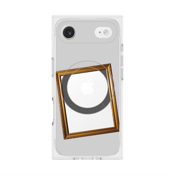 プレミアムスクエアケース with MagSafe［ Photo Frame - Light Gray ］