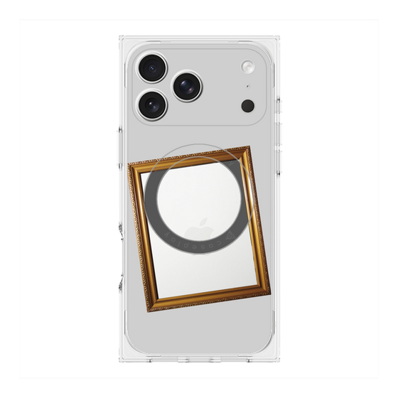 プレミアムスクエアケース with MagSafe［ Photo Frame - Light Gray ］