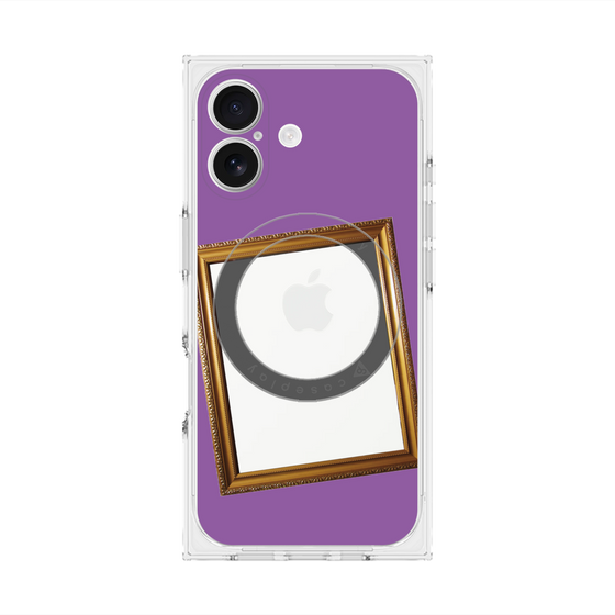 プレミアムスクエアケース with MagSafe［ Photo Frame - Purple ］