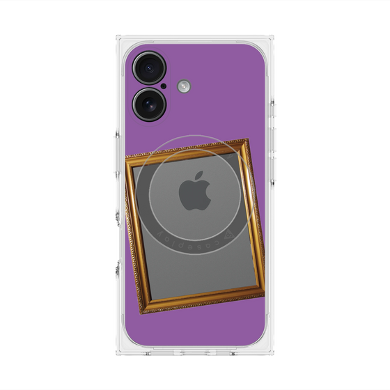 プレミアムスクエアケース with MagSafe［ Photo Frame - Purple ］